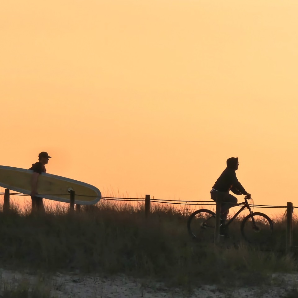 Popular beach path at Praia da Azurara