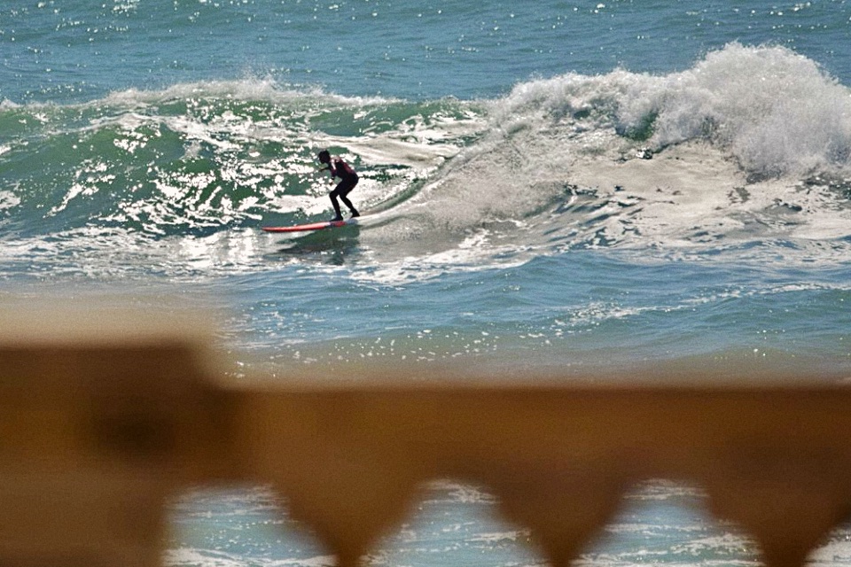 Praia da Luz, surf spot in the north of Portugal.