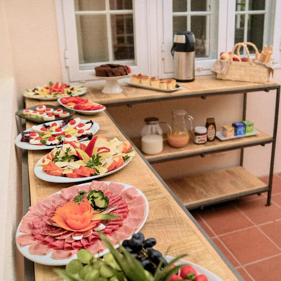 Breakfast buffet at the Surf Lodge