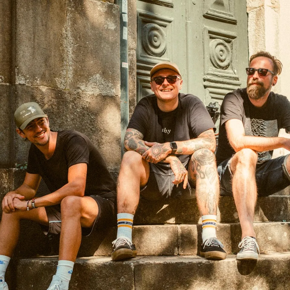 Relaxing in the city after surf lessons.