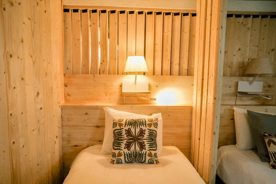 Single bed in the dorm